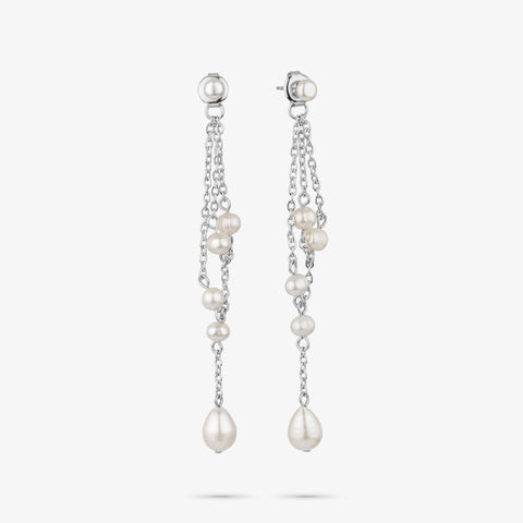 Pendientes Bridgerton Pearl Plata - Radiant Jewels