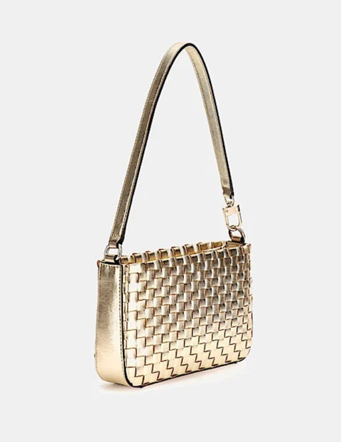 Bolso De Hombro Twiller Mini Dorado - Guess
