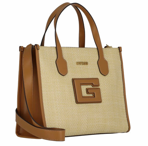 Bolso De Mano G Status Natural Coñac - Guess