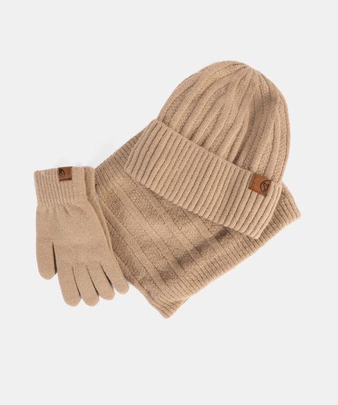 Conjunto Cuello, Gorro Y Guantes Sand - Pepe Moll