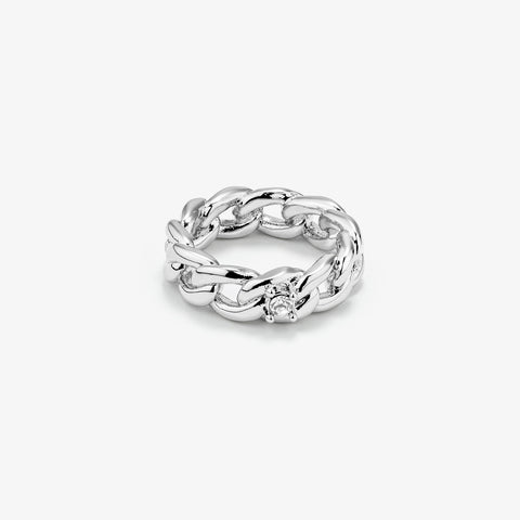 Anillo  Gaga Chain Plata - Radiant Jewels