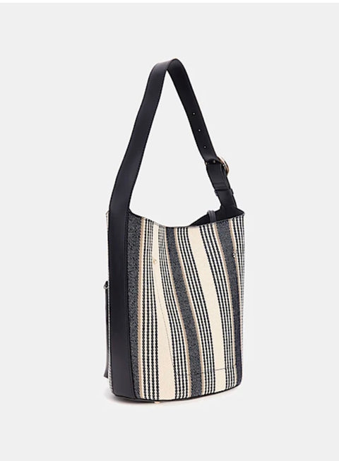 Bolso De Hombro Nicolette Navy Multi - Guess