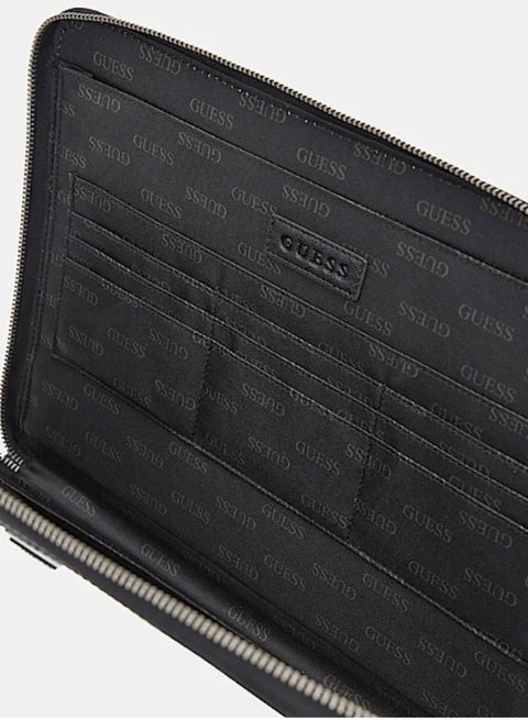 Portadocumentos Certosa Safiano Negro - Guess