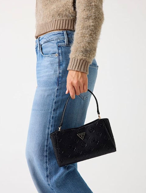 Bolso Bandolera Tisha Logo Negro - Guess