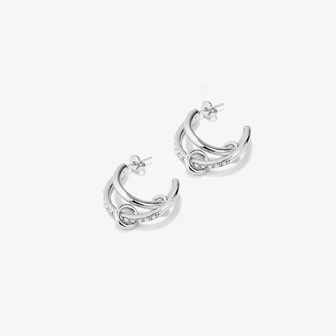 Pendientes Doble Zendaya Moon Plata - Radiant Jewels