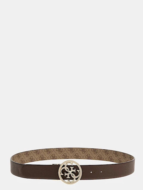 Cinturón Reversible Orlina Latte Logo/Marrón - Guess