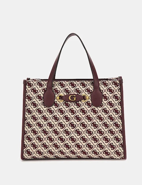 Bolso De Mano Izzy Logo Merlot - Guess