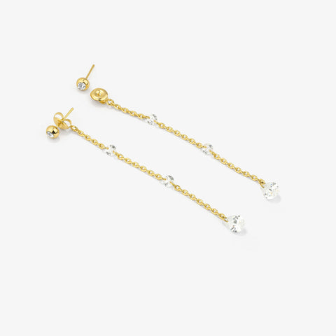 Pendientes Myfair Drop Cadena Oro - Radiant Jewels