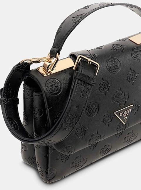 Bolso Bandolera Solapa Tisha Logo Negra - Guess