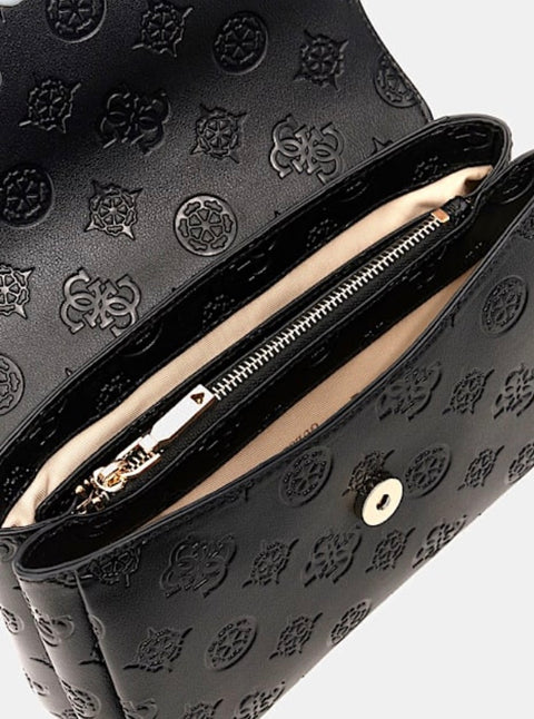 Bolso Bandolera Solapa Tisha Logo Negra - Guess