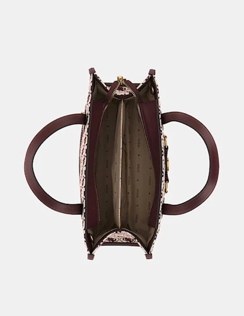 Bolso De Mano Izzy Logo Merlot - Guess