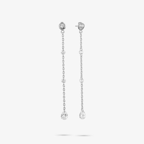 Pendientes Myfair Drop Cadena Plata - Radiant Jewels