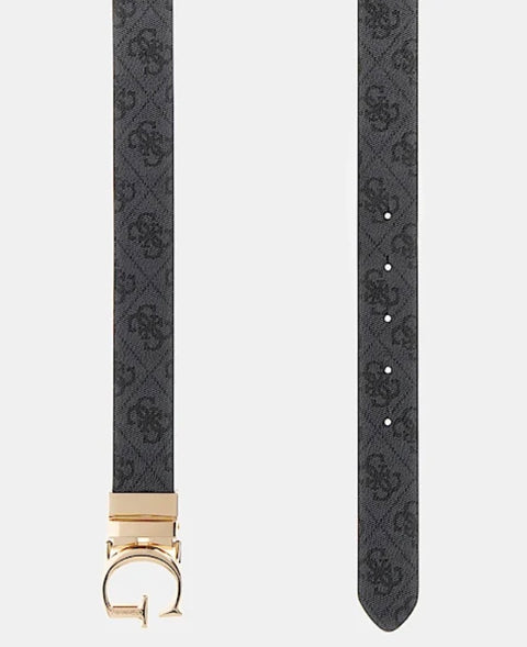 Cinturón Calista Reversible Logo 4G Negro - Guess