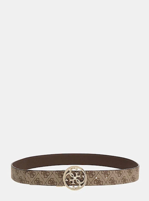 Cinturón Reversible Orlina Latte Logo/Marrón - Guess