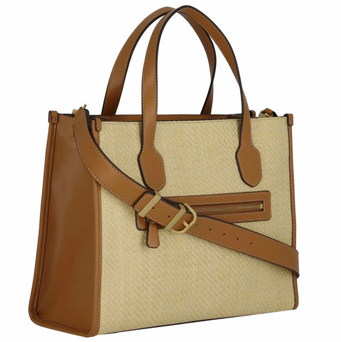 Bolso De Mano G Status Natural Coñac - Guess