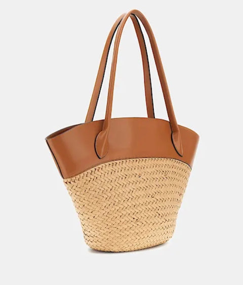 Bolso Shopper Venere Natural/Caramelo - Guess