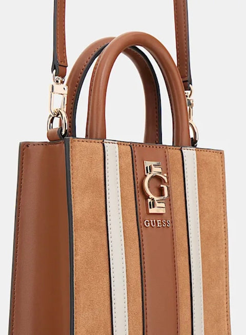Bolso Tote Mini Erenia Coñac Multi - Guess
