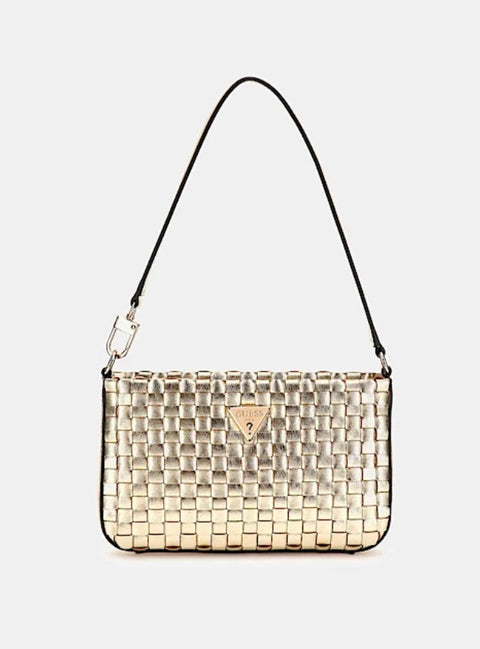 Bolso De Hombro Twiller Mini Dorado - Guess