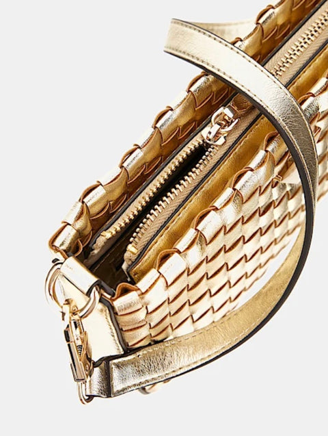 Bolso De Hombro Twiller Mini Dorado - Guess