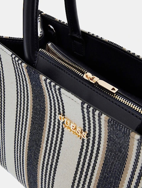Bolso De Mano Nicolette Navy Multi - Guess