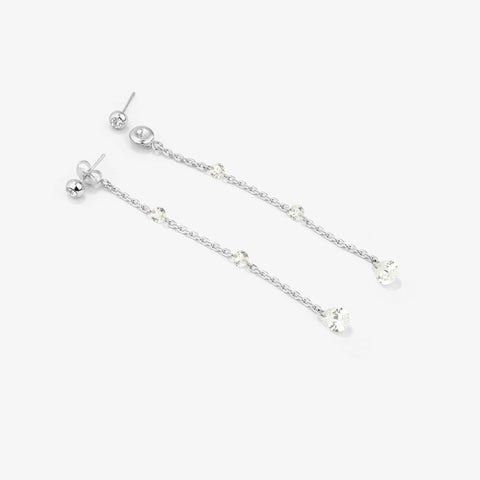 Pendientes Myfair Drop Cadena Plata - Radiant Jewels