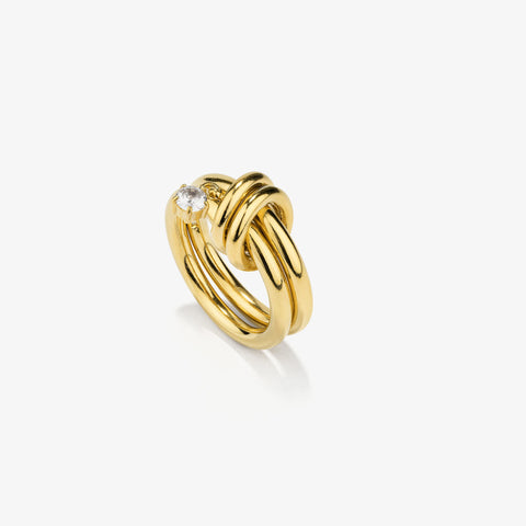 Anillo Zendaya Loops Doble Oro - Radiant Jewels