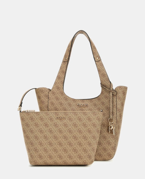 Bolso De Hombro Calista Logo Latte - Guess
