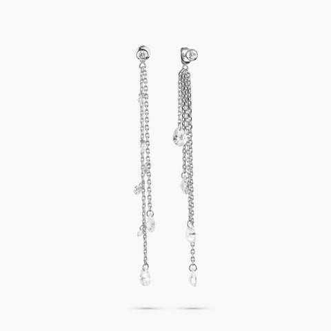 Pendientes Largos Myfair  Desiguales Plata - Radiant Jewels