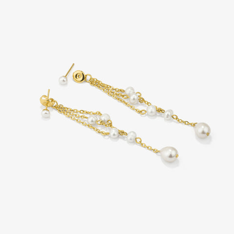 Pendientes Bridgerton Pearl Oro - Radiant Jewels