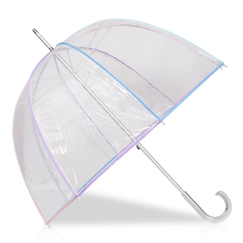 Paraguas Grande Transparente Pastel - Isotoner
