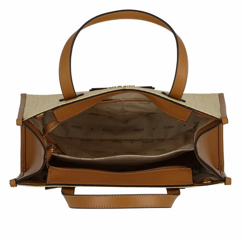 Bolso De Mano G Status Natural Coñac - Guess