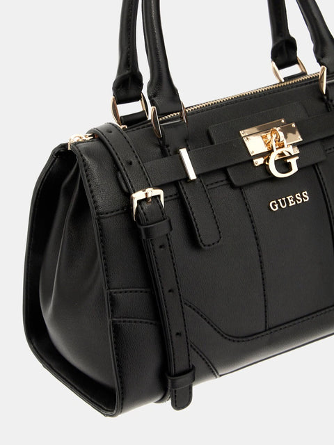 Bolso De Mano Greyson Satchel Negro - Guess