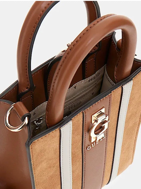Bolso Tote Mini Erenia Coñac Multi - Guess