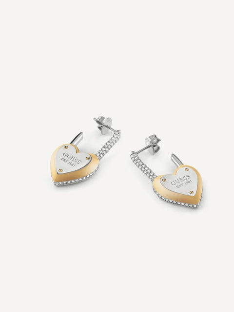 Pendientes Aretes All You Need Is Love Oro - Guess