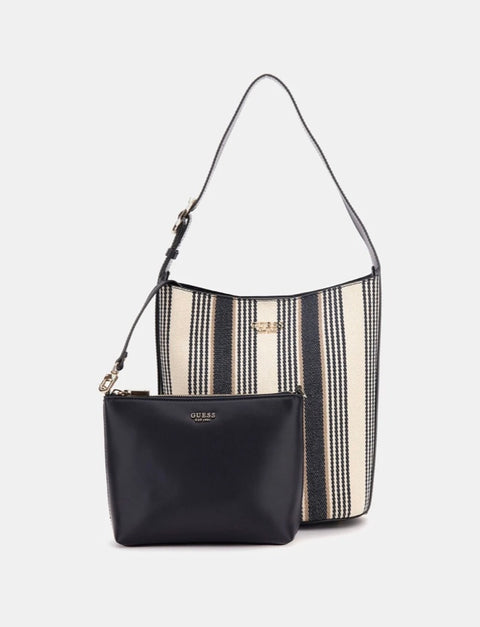 Bolso De Hombro Nicolette Navy Multi - Guess