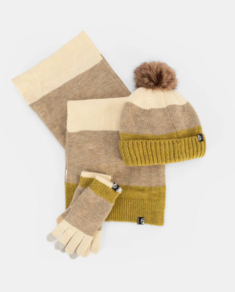 Conjunto Bufanda, Gorro Y Guantes Kaki - Pepe Moll