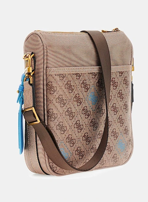 Bandolera Chico Milano Logo Latte Azul - Guess