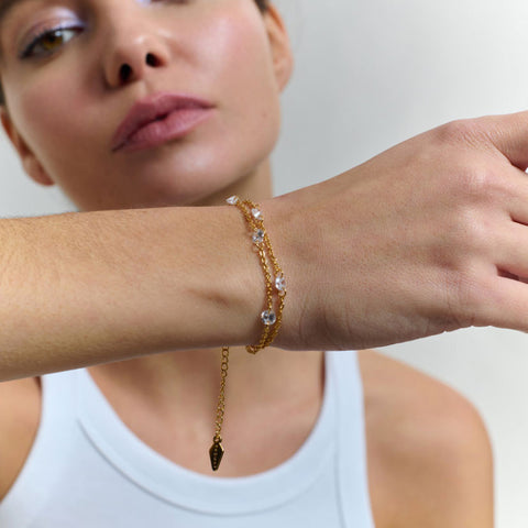 Pulsera Myfair Doble Cadenas Plata - Radiant Jewels