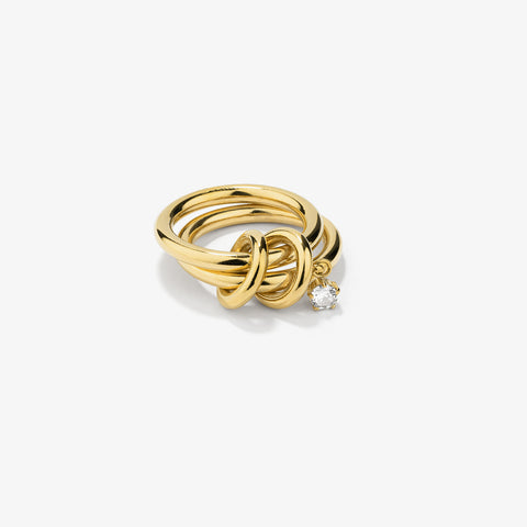 Anillo Zendaya Loops Doble Oro - Radiant Jewels