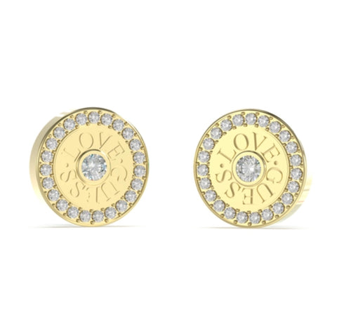 Pendientes Botón Love Guess Oro - Guess