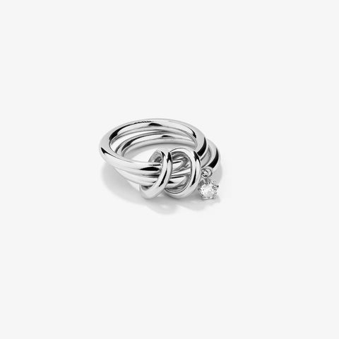 Anillo Zendaya Loops Doble Plata - Radiant Jewels