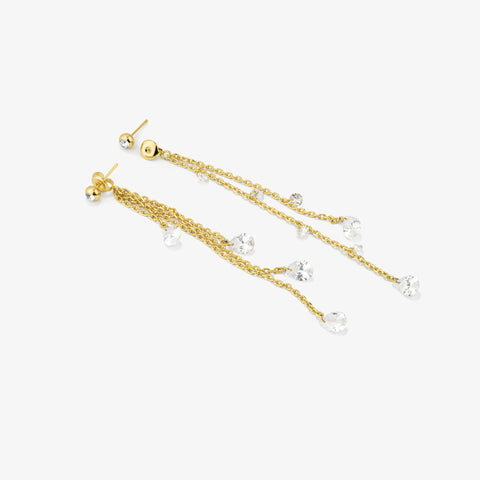 Pendientes Largos Myfair Desiguales Oro - Radiant Jewels