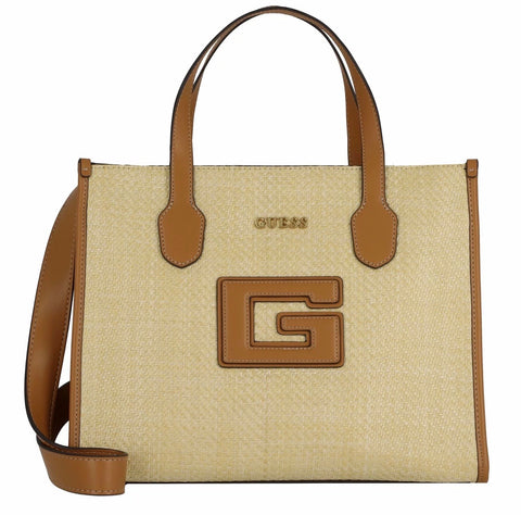 Bolso De Mano G Status Natural Coñac - Guess
