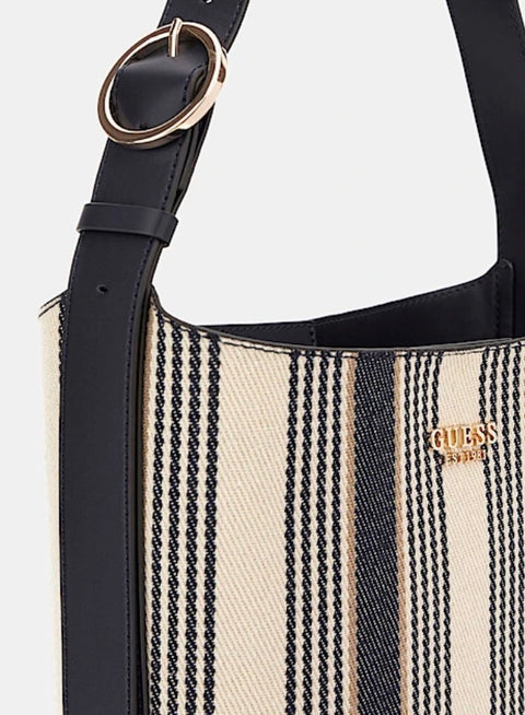 Bolso De Hombro Nicolette Navy Multi - Guess