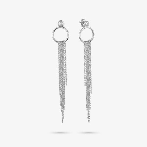 Pendientes Myfair Aro Cadenas Plata - Radiant Jewels