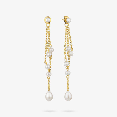 Pendientes Bridgerton Pearl Oro - Radiant Jewels