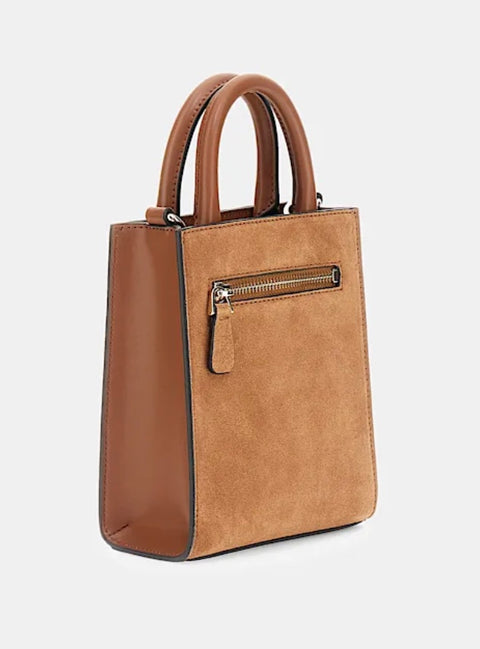 Bolso Tote Mini Erenia Coñac Multi - Guess