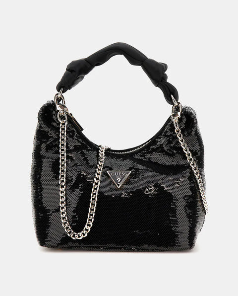 Bolso De Hombro Velina Hobo Negro - Guess
