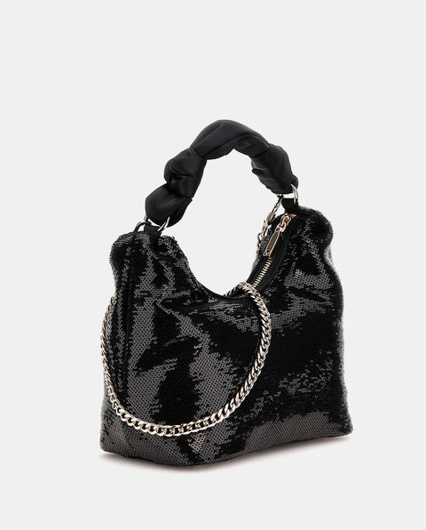 Bolso De Hombro Velina Hobo Negro - Guess