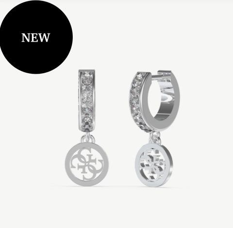 Pendientes Aretes Huggie Me Plata - Guess